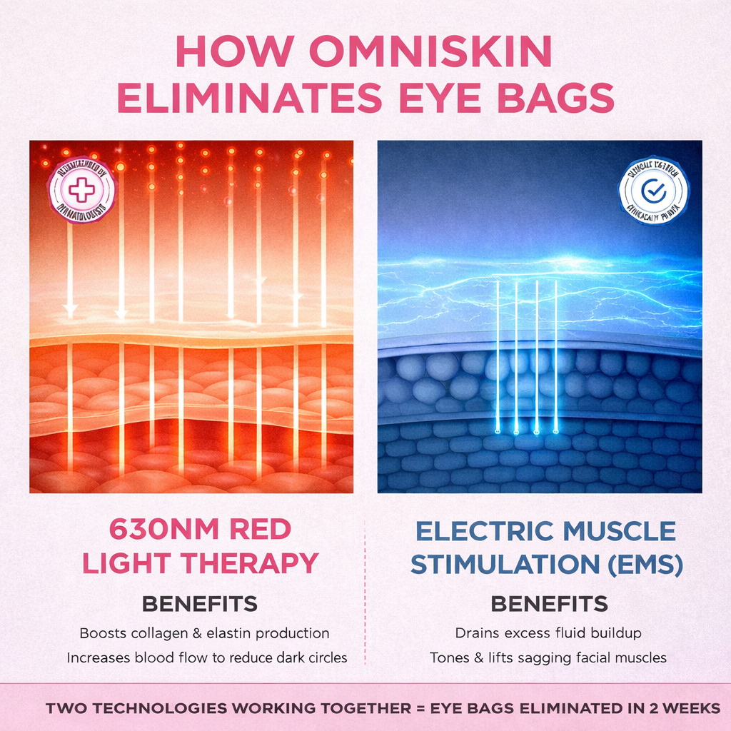 Omniskin® 2-in-1 Red Light Therapy + EMS Under-Eye Repair for Men